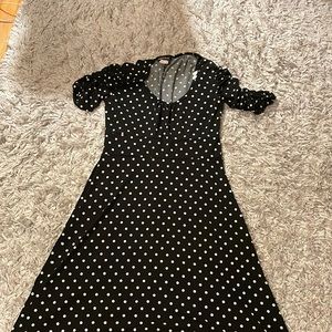 WET SEAL FITTED A line dress POLKA DOT